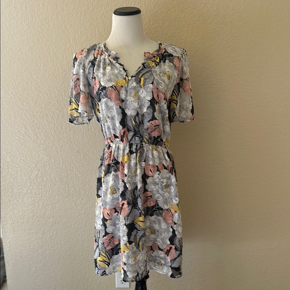 LOFT Floral Print Dress - Multicolor